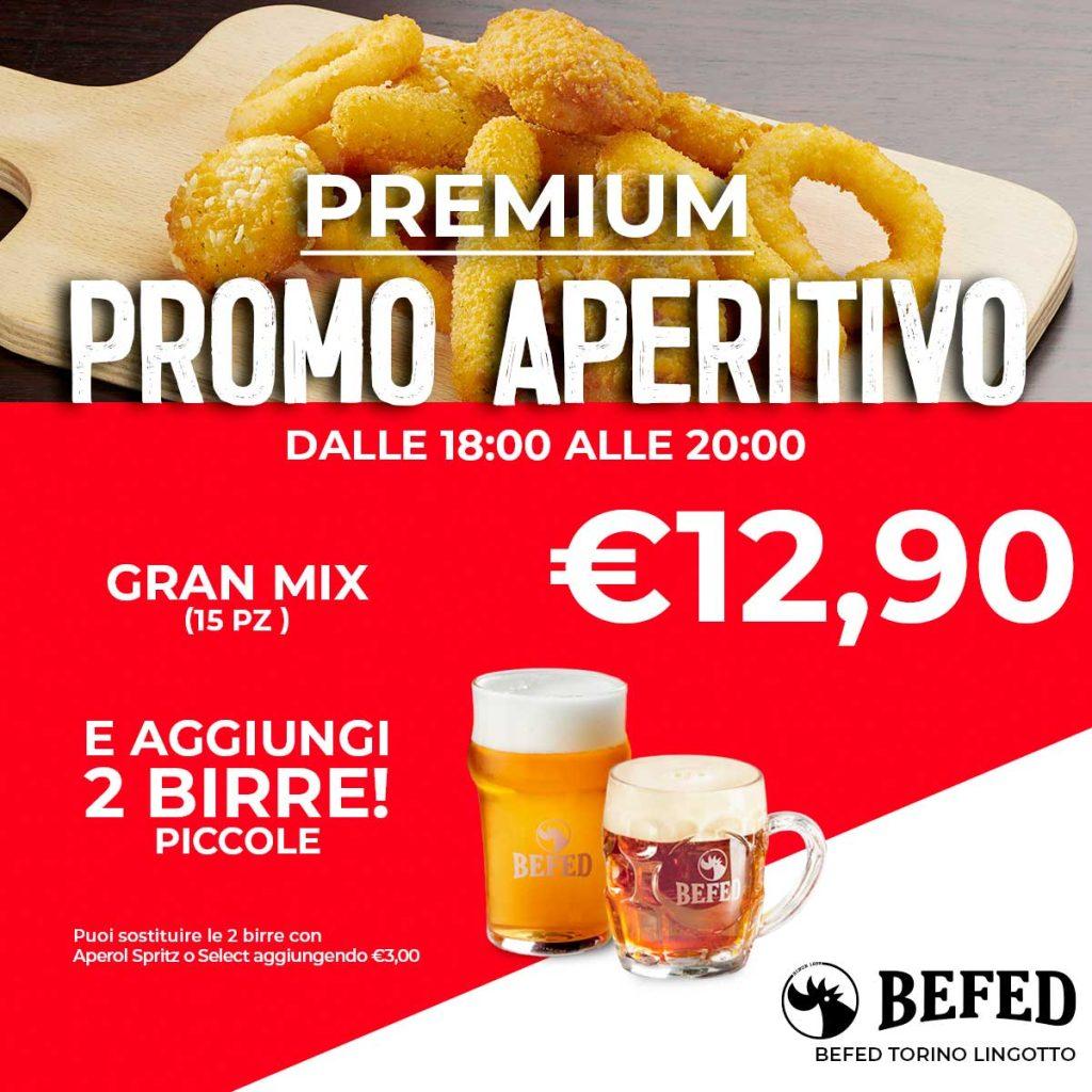 BEFED Torino Lingotto Promo Aperitivo tutti i giorni dalle 18:00 alle 20:00